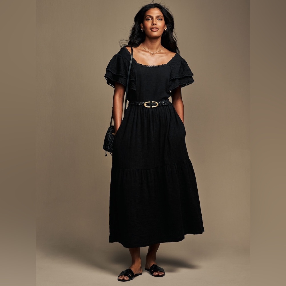 Anthropologie Black Maxi Dress